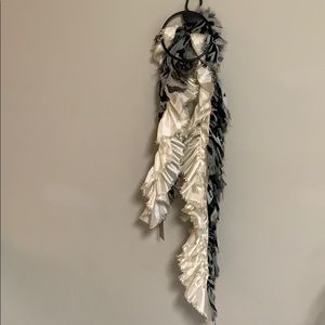 $5 Taleen Ivory Fashion Scarf with Frayed look